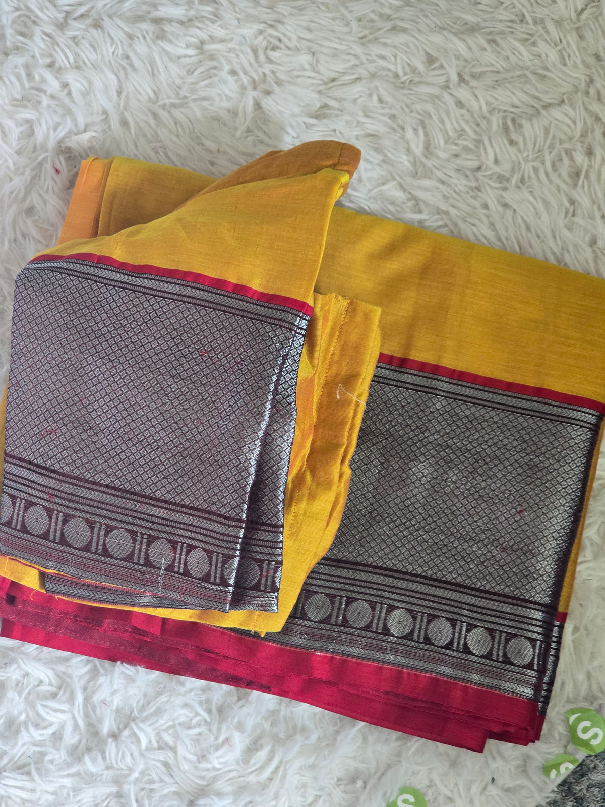 Narayanpet cotton saree with stitched blouse
