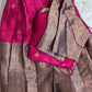 Stitched Dhavani set dark pink and blue combo (M-XL size)