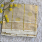 Premium tissue cotton set saree with gold butas weaving