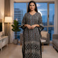 Kaftan on modal silk with ajrakh print