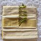 Set saree qith golden design all over body- green tassles