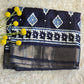 Semi silk saree with silver zari border- BP