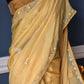 Pure organza saree with stone work- stitched blouse
