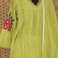 Malai chanderi  A line 3 pc salwar suit set with beautiful work
