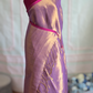 Semi tissue saree-copper/purple double shade- No BP