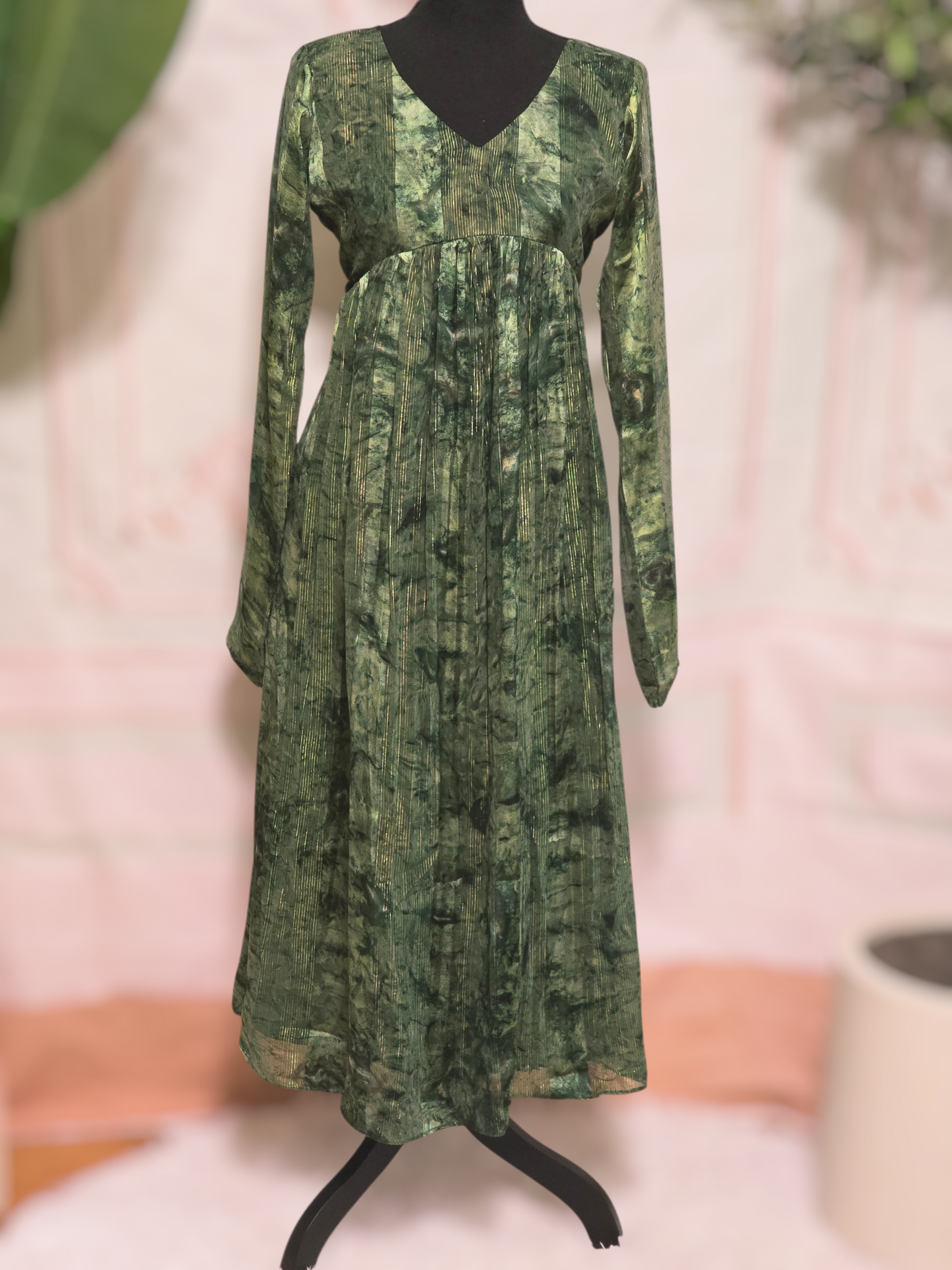 Crape rayon a line kurti with Floral print