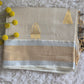 Premium cotton tissue set saree witg gold design