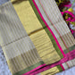 Onam saree with pink/green combo