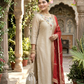 Golden beige 3 pc salwar suit set