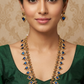 Palakka haaram with earrings- blue