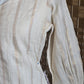 Cotton A line frock style kurti with golden stripes
