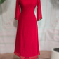 Semi silk A line kurti with Neck pattern