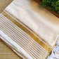 Mul cotton onam saree with stripes border