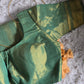Semi tissue( pastel green)saree with stitched blouse ( elbow sleeve)