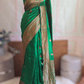 Pure banarasi raw silk saree with antique Zari weaving- Stitched blouse