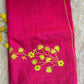 Cotton silk saree with embroidery work