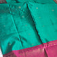 Kancheepuram soft silk saree with Rama green-purple combo