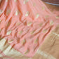 Pure mul chanderi banarasi silk saree with BP