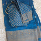 Munga banarasi saree with stitched blouse