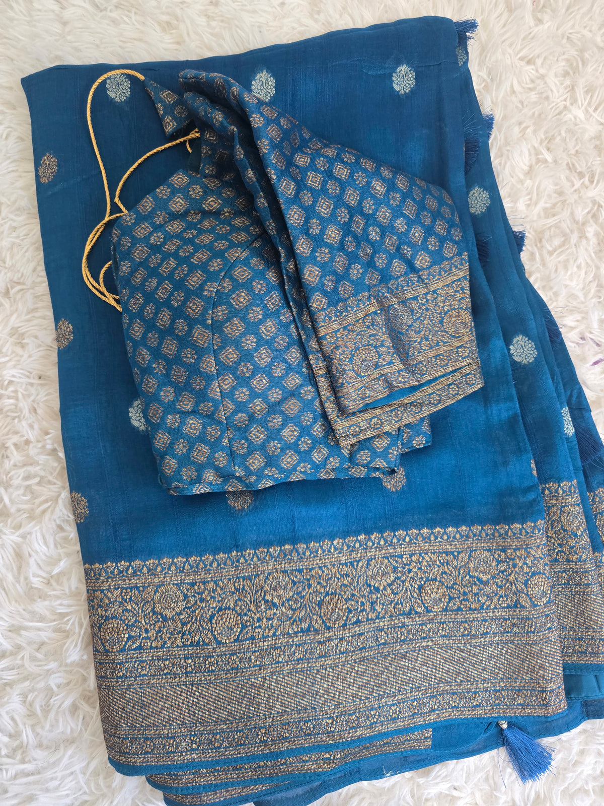 Munga banarasi saree with stitched blouse
