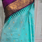 Gadwal silk handloom silk saree with stitched blouse/fall/pico