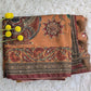 Cotton saree with floral and kantha work