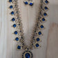 Palakka haaram with earrings- blue