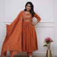 Mul cotton rust color- Salwar suit 3 PC set