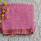 Linen- cotton saree with copper border- stitched blouse