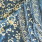 Modal silk on Indigo-  with natural dye handblock Ajrakh vanaspati print Saree with stitched blouse