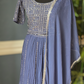 Cobalt blue shade 3pc party wear