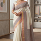 Premium cotton kerala saree with block print- stitched blouse