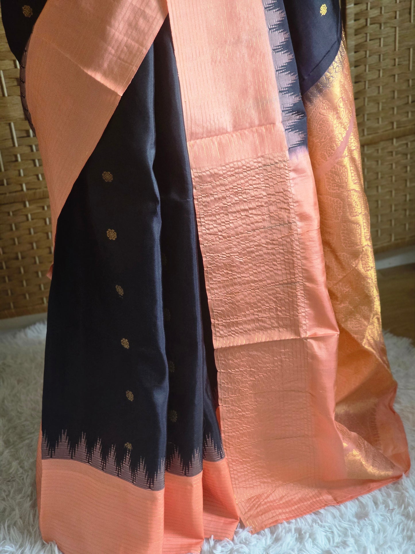 Soft silk kancheepuram saree with stitched blouse