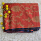 Silk cotton saree with all over weaving-stitched blouse