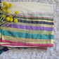 Mul cotton saree with multicolor border (fall and pico done)NO Blouse piece