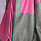 Semi katan soft silk saree with stitched blouse
