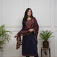 Dark navy blue cotton 3 pc set