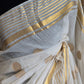 Mul cotton saree with gold buttas and border (fall and pico done)NO Blouse piece