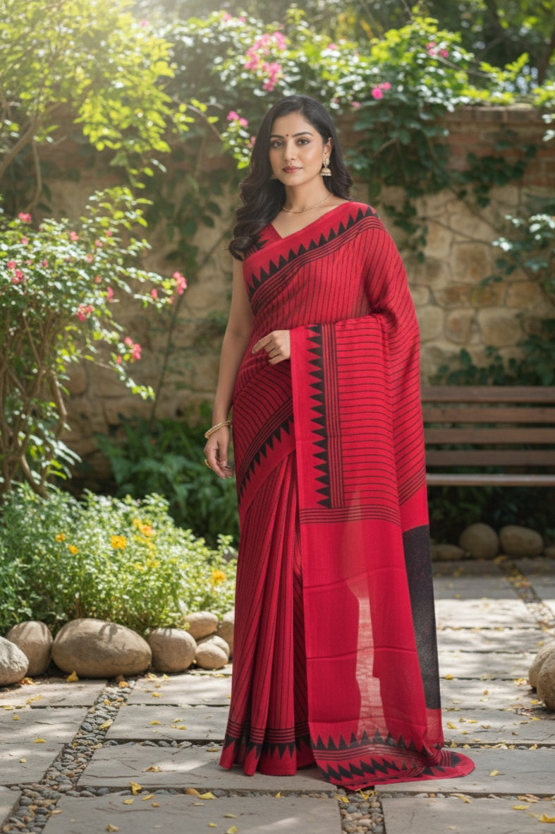 Semi silk saree with BP
