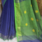 Semi linen saree with stitched blouse