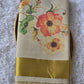Kerala saree with floral print- BP