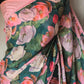 Chiffon floral printed saree with stitched blouse