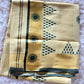 Tissue set saree with bottle green temple print