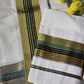 Onam set mund-black/green ( 3.85*280 length)