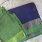Semi linen saree with stitched blouse