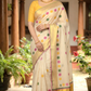 Tissue Kerala saree with polka dot prints- blouse pc