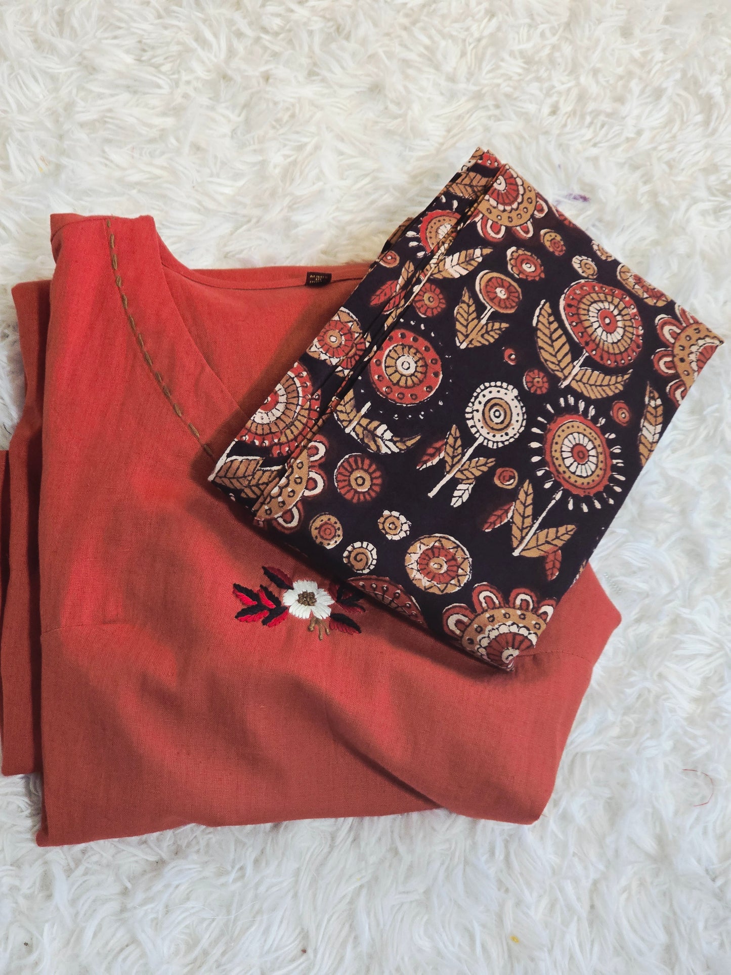 Cotton A line kurti with pant