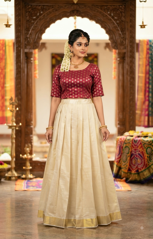 Onam skirt and top(size in the description)