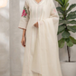 Malai chanderi  A line 3 pc salwar suit set with beautiful work