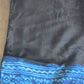 Modal silk on Indigo-  with natural dye handblock Ajrakh vanaspati print Saree with stitched blouse